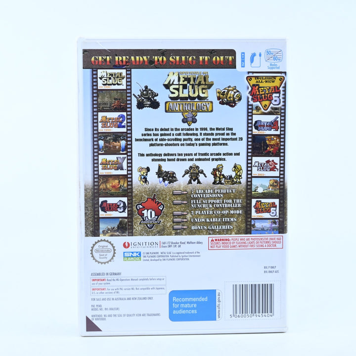 Metal Slug Anthology - Nintendo Wii Game + Manual - PAL - MINT DISC!
