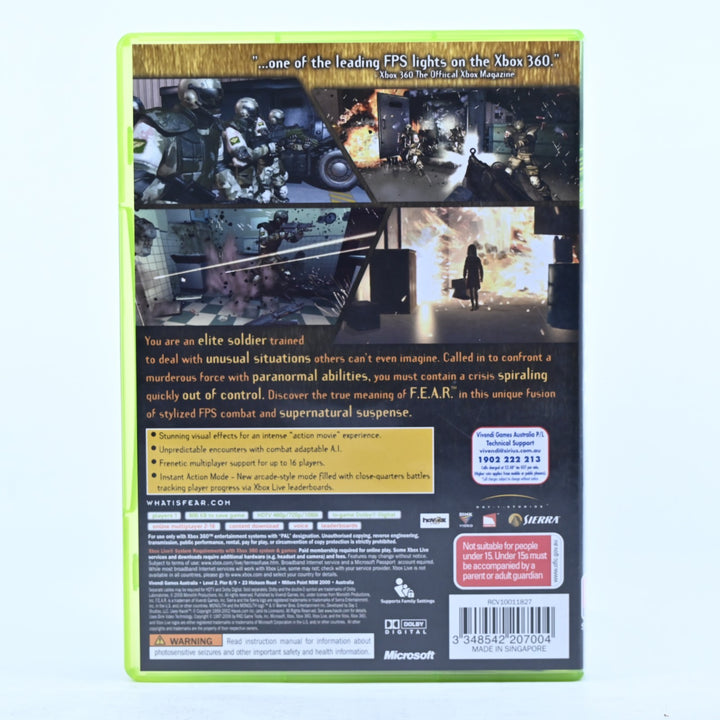 F.E.A.R. - Xbox 360 Game + Manual - PAL - MINT DISC! - FEAR