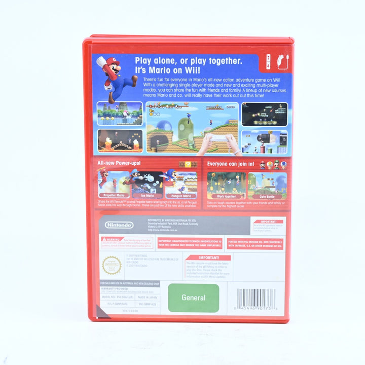 New Super Mario Bros. Wii - Nintendo Wii Game + Manual - PAL - MINT DISC!
