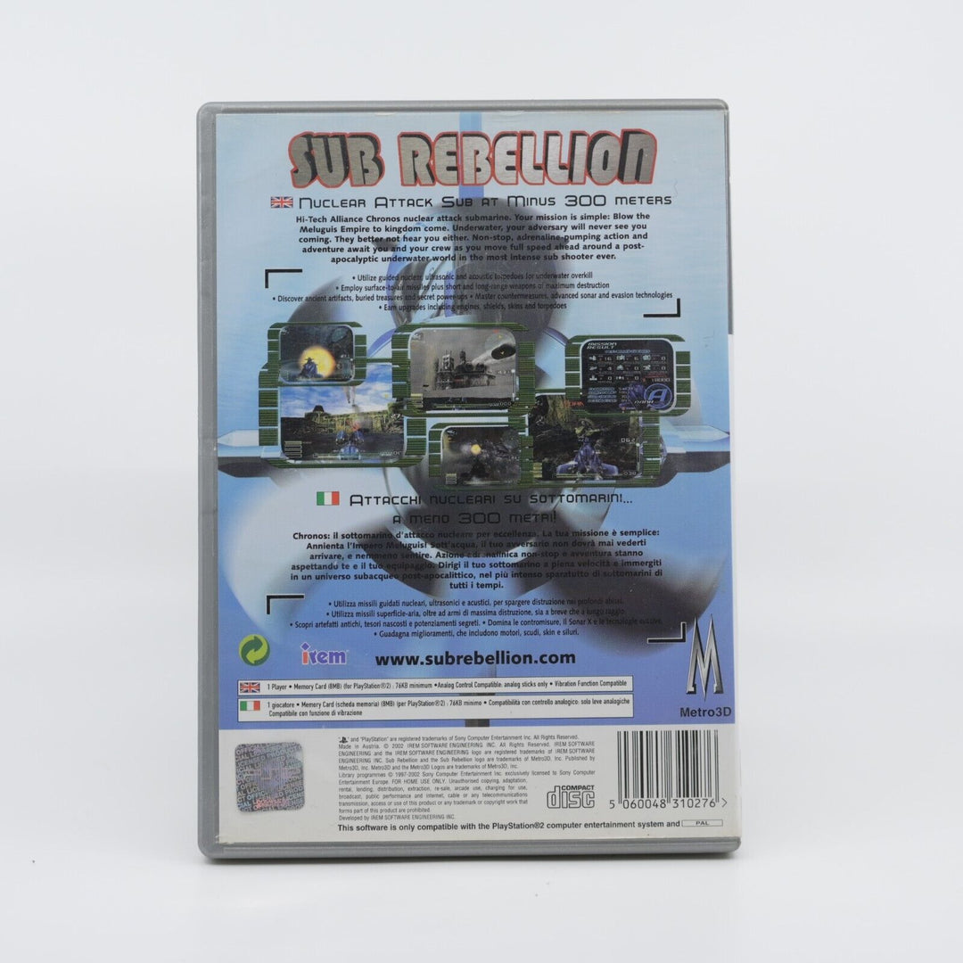Sub Rebellion - Sony Playstation 2 / PS2 Game - PAL - FREE POST!