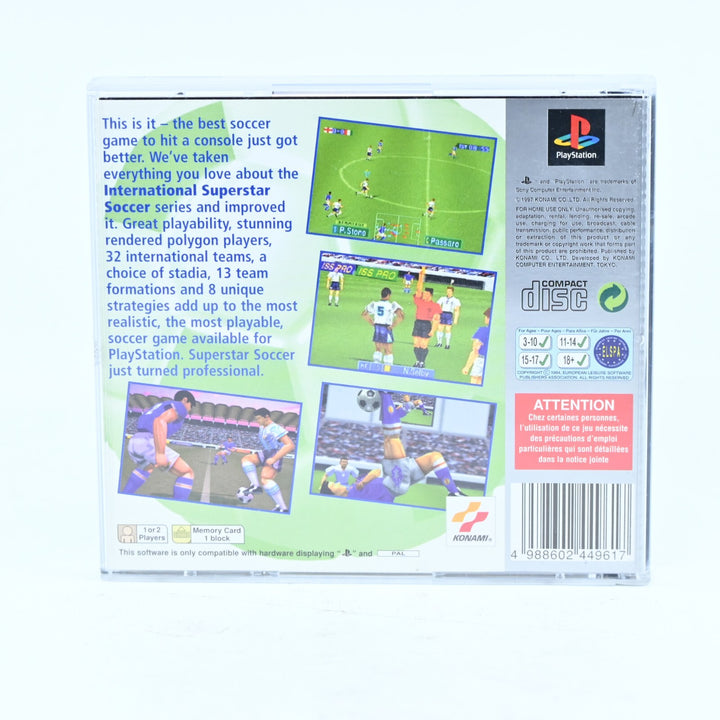 International Superstar Soccer Pro - Sony Playstation 1 / PS1 Game + Manual