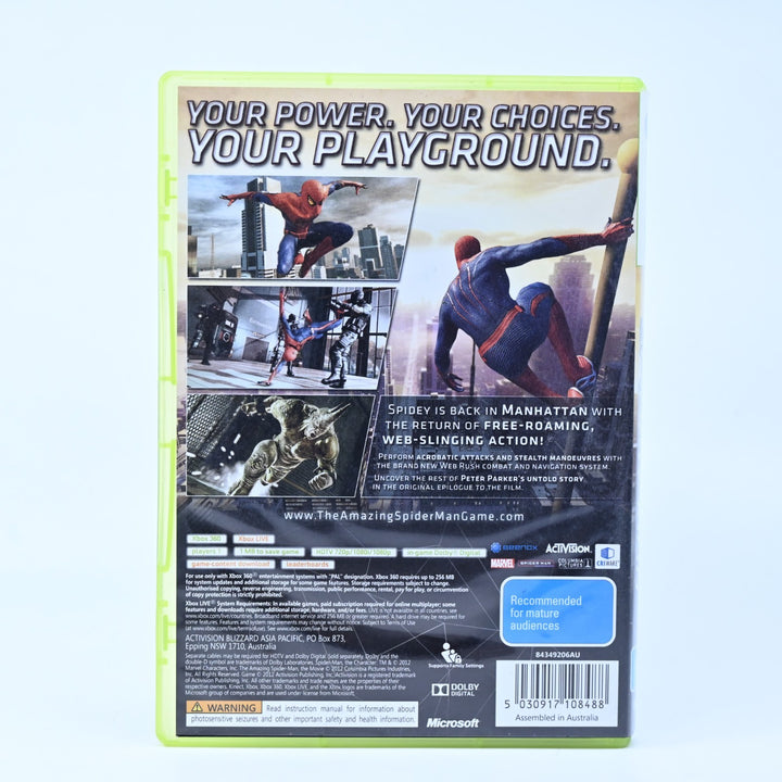 The Amazing Spider-Man - Xbox 360 Game + Manual - PAL - MINT DISC!