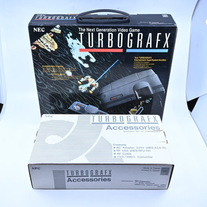 NEC Turbografx-16 Boxed Console / PC Engine + Accessory Kit - NTSC-U/C