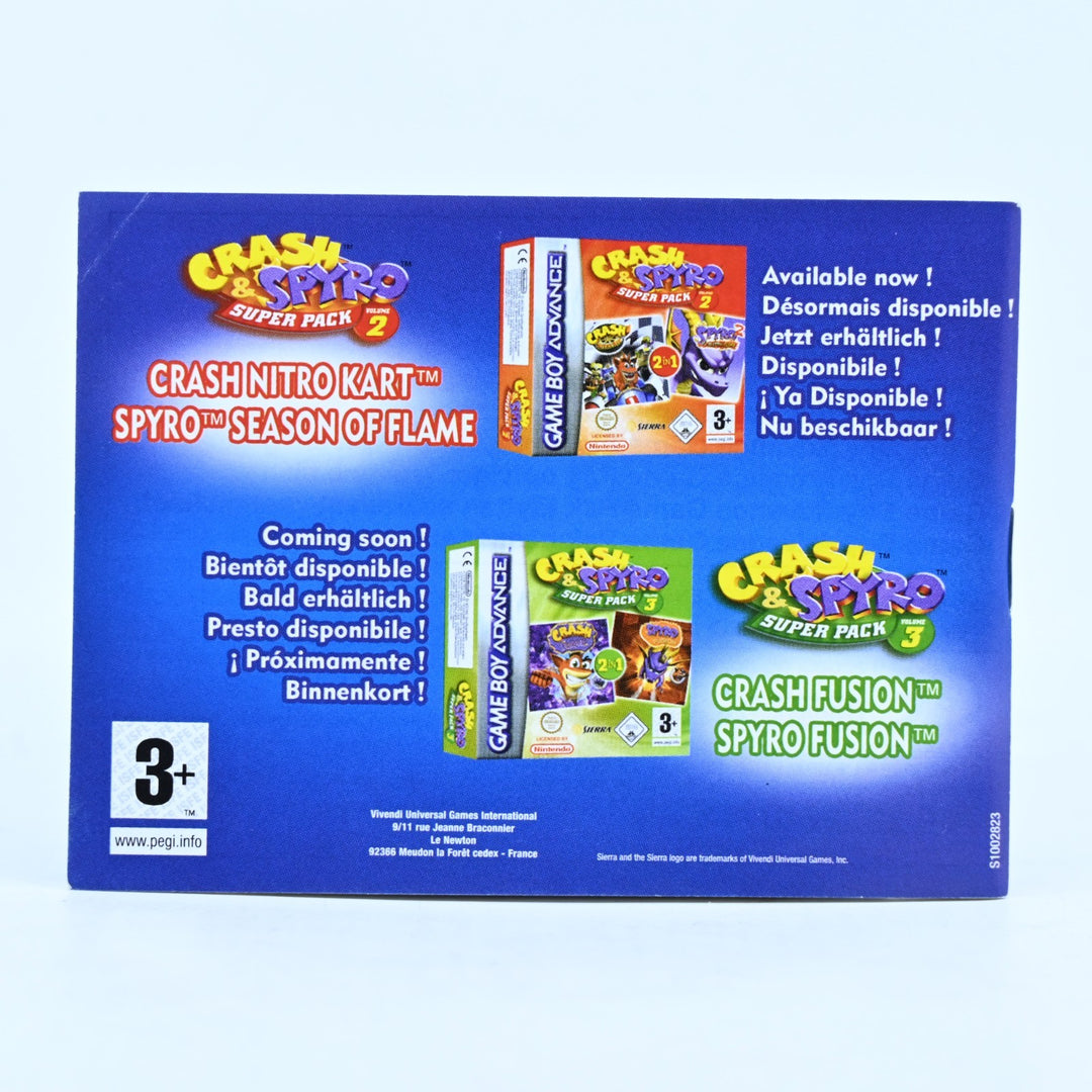 Crash & Spyro Super Pack Volume 1 - Nintendo Gameboy Advance / GBA Boxed Game