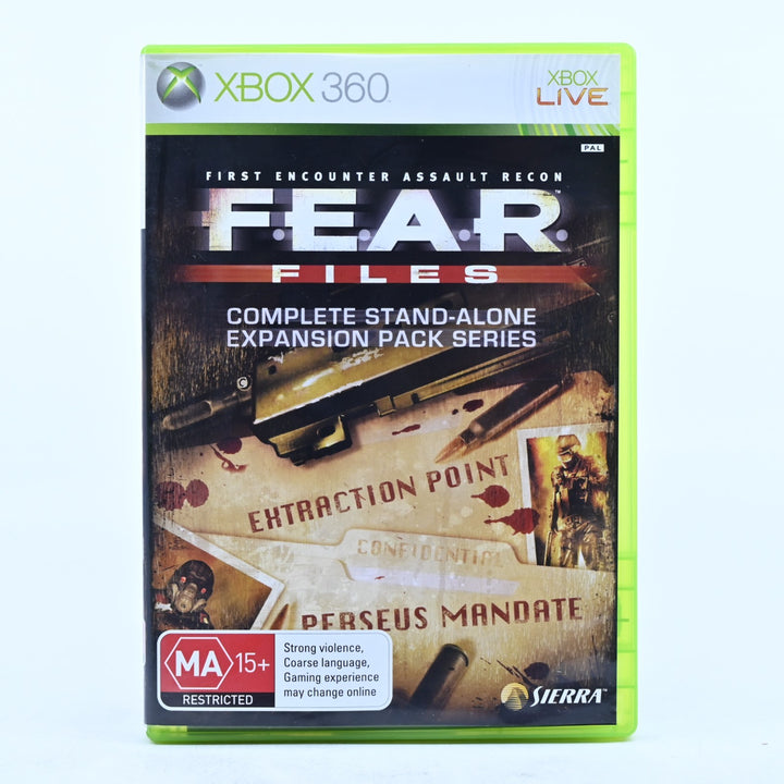 F.E.A.R. Files - Xbox 360 Game + Manual - PAL - MINT DISC! - FEAR Files