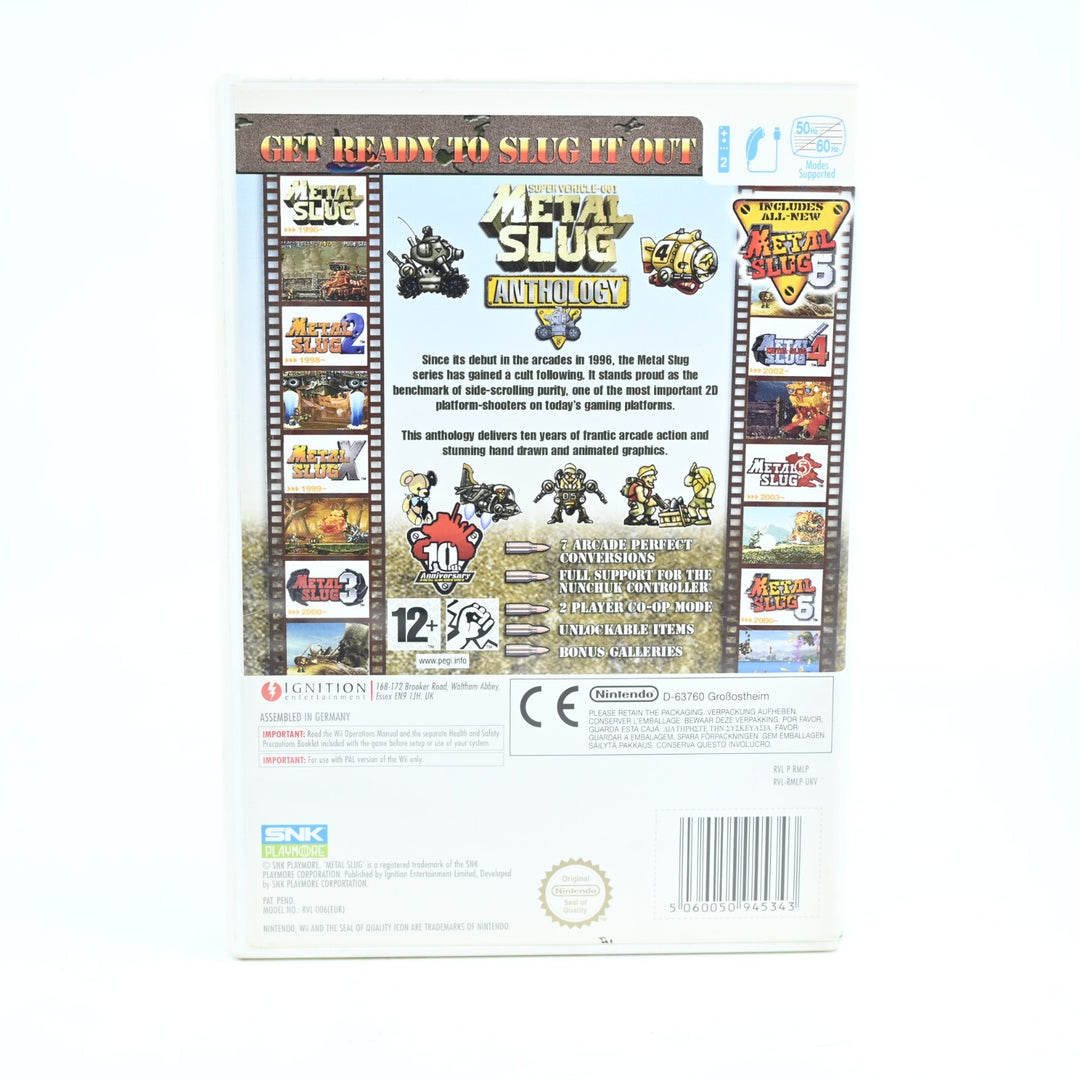 Metal Slug Anthology - Nintendo Wii Game + Manual - PAL - MINT DISC!