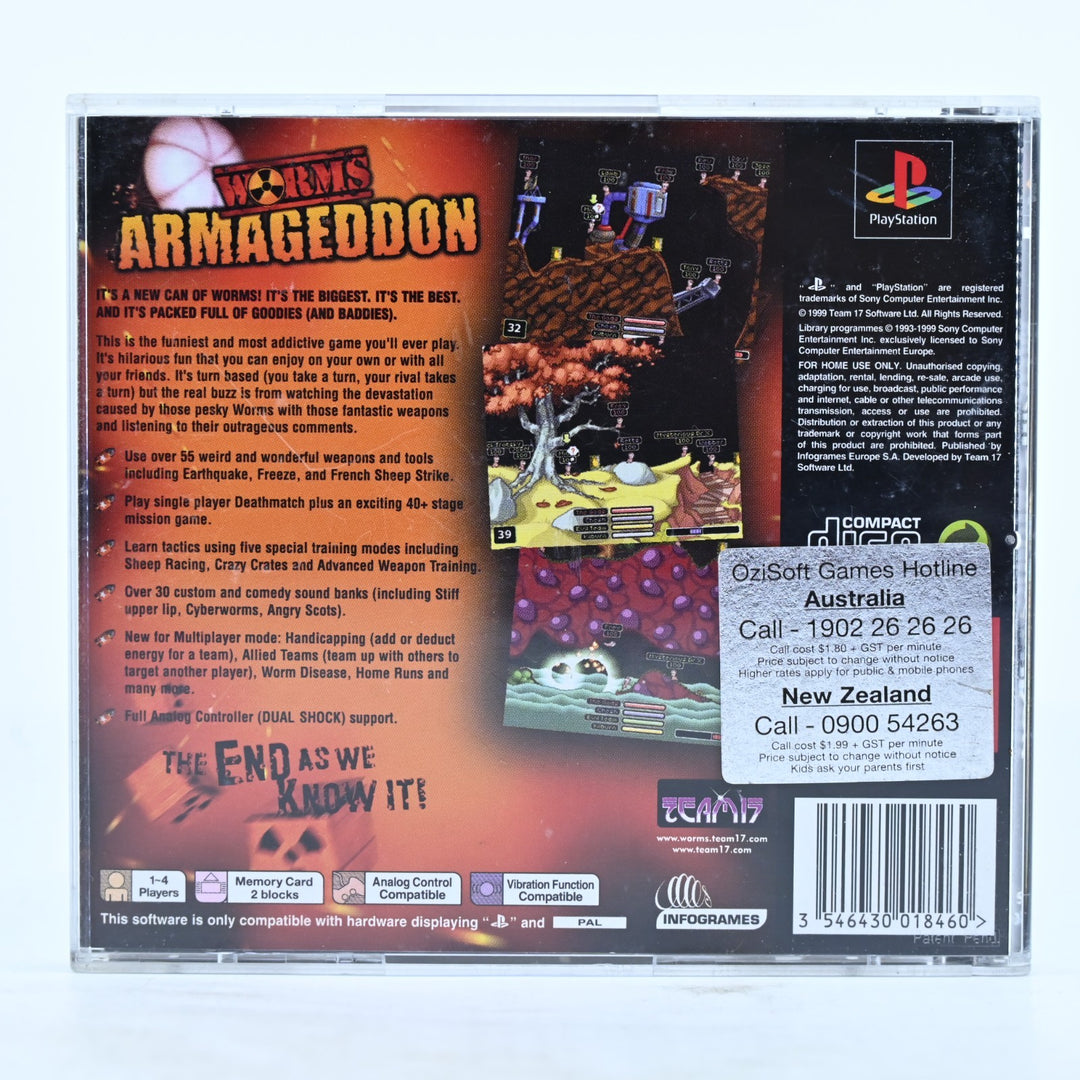 Worms Armageddon - Sony Playstation 1 / PS1 Game - No Manual - PAL