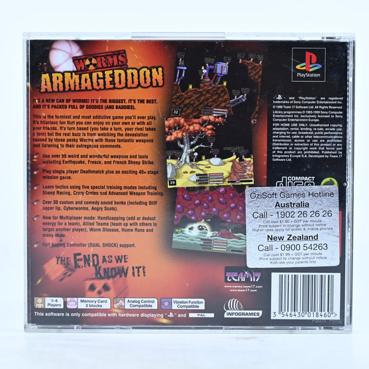 Worms Armageddon - Sony Playstation 1 / PS1 Game - No Manual - PAL