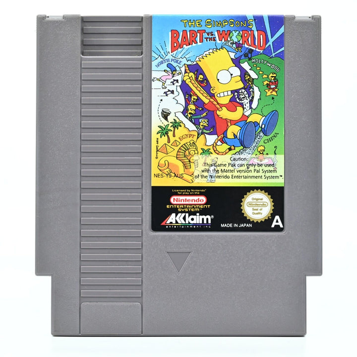 The Simpsons Bart vs the World - Nintendo Entertainment System / NES Game - PAL!