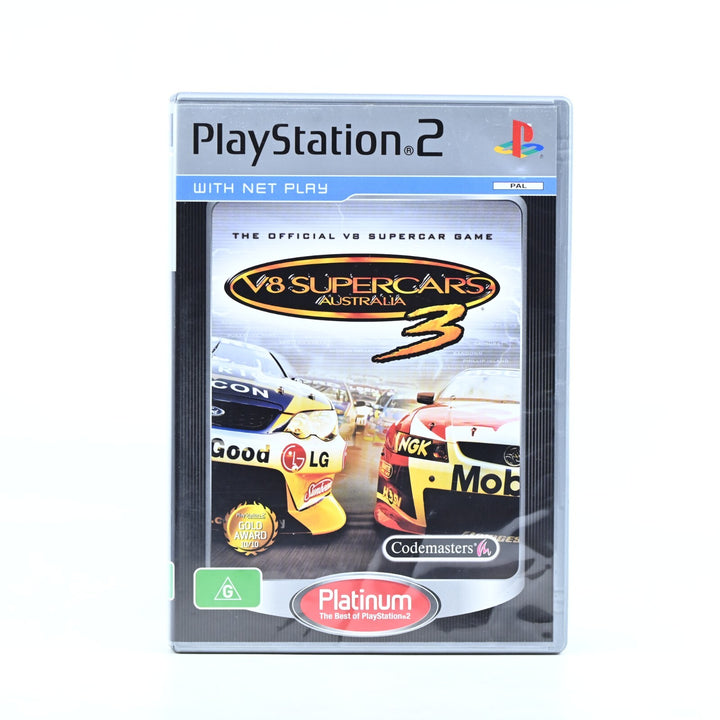V8 Supercars Australia 3 - Sony Playstation 2 / PS2 Game + Manual - MINT DISC!