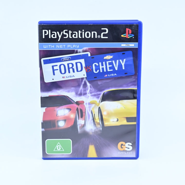 Ford vs. Chevy - Sony Playstation 2 / PS2 Game + Manual - PAL - MINT DISC!