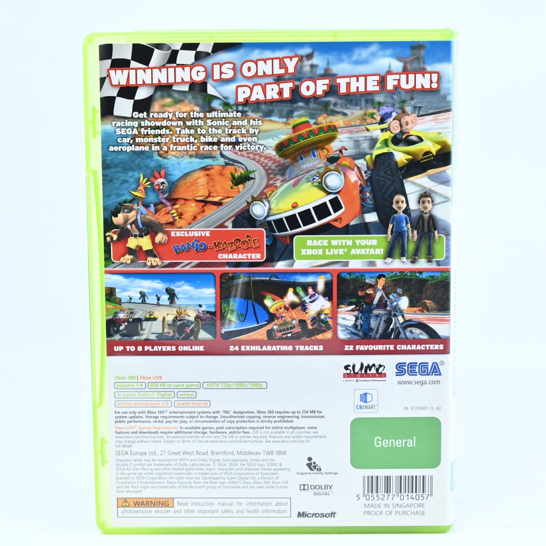 Sonic & Sega All-Stars Racing with Banjo & Kazooie - Xbox 360 Game + Manual