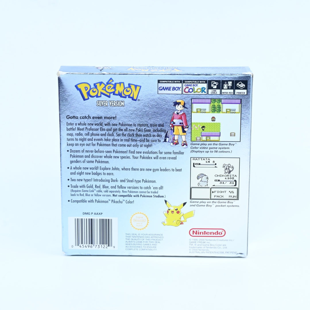 Pokemon Silver Version - Nintendo Gameboy Color Boxed Game - PAL - NEW BATTERY!