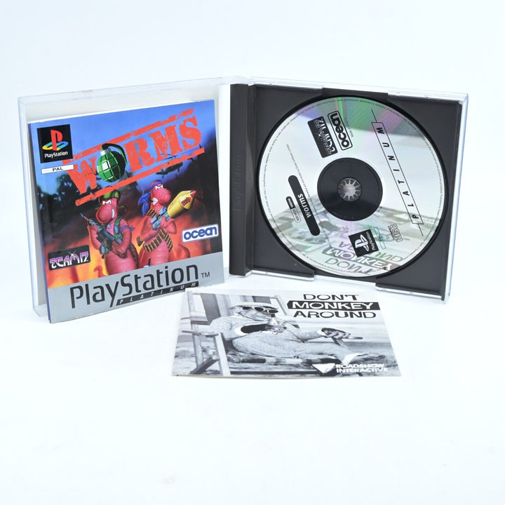 Worms - Sony Playstation 1 / PS1 Game + Manual - PAL - MINT DISC!