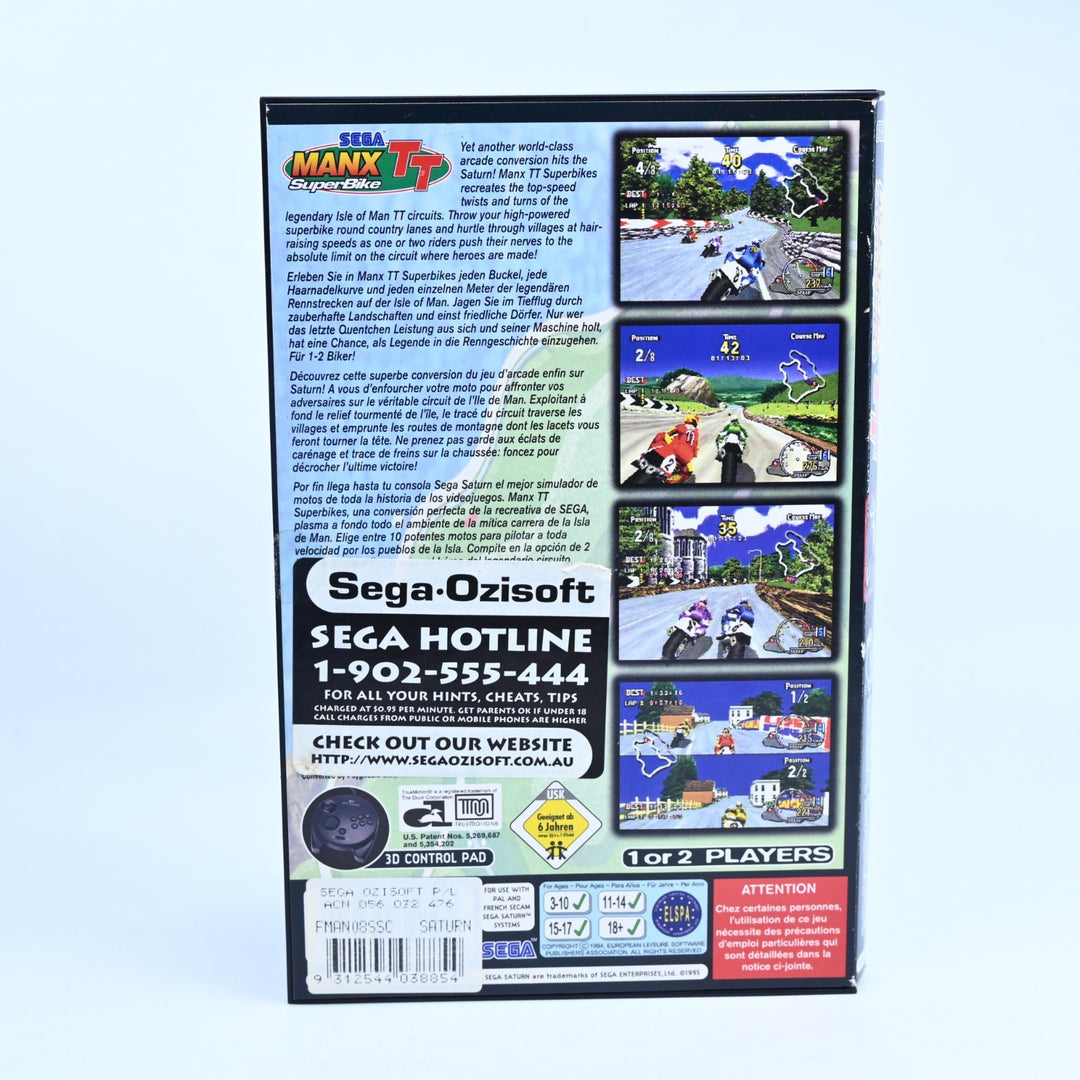 Manx TT Superbike - Sega Saturn Game + Manual - PAL - FREE POST!