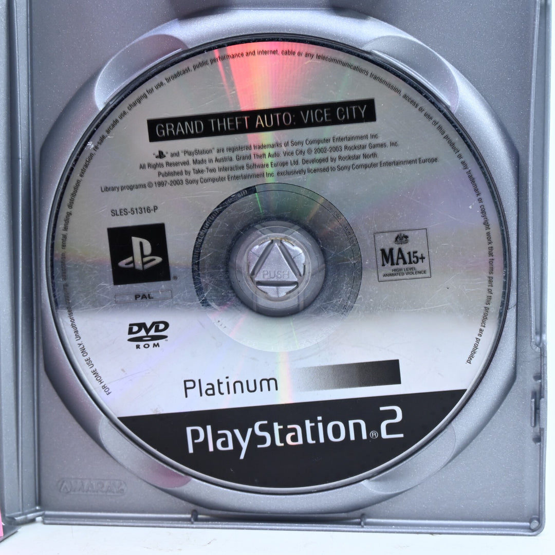 Grand Theft Auto: Vice City - Sony Playstation 2 / PS2 Game - Map + Manual - PAL