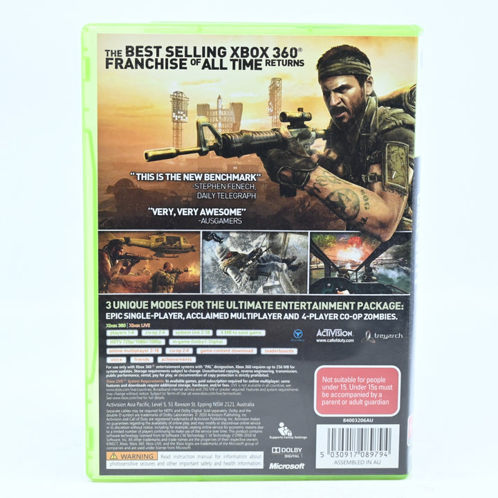 Call of Duty: Black Ops - Xbox 360 Game + Manual - PAL