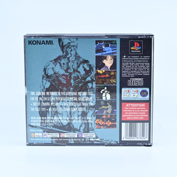 Metal Gear Solid Special Missions - Sony Playstation 1 / PS1 Game + Manual