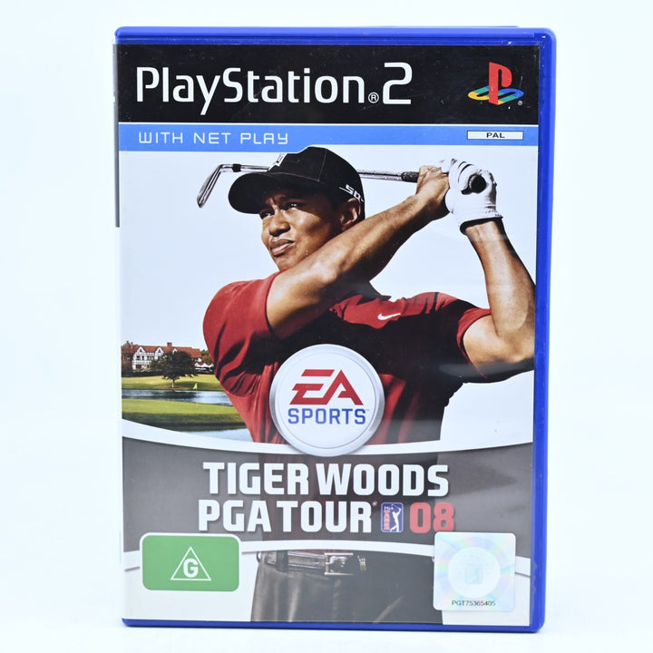 Tiger Woods PGA Tour 2008 - Sony Playstation 2 / PS2 Game + Manual - PAL