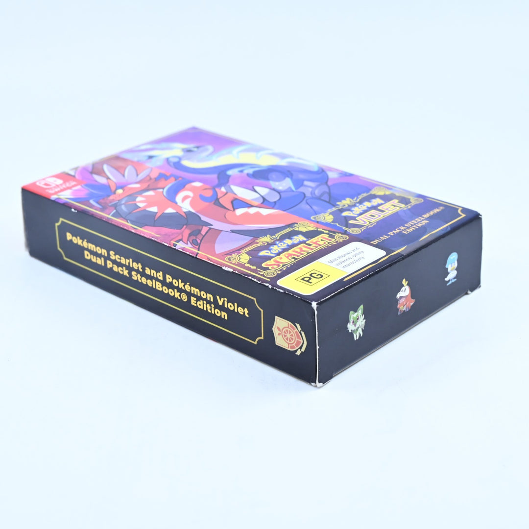 Pokemon Scarlet + Violet Dual Pack Steelbook Edition - Nintendo Switch Game