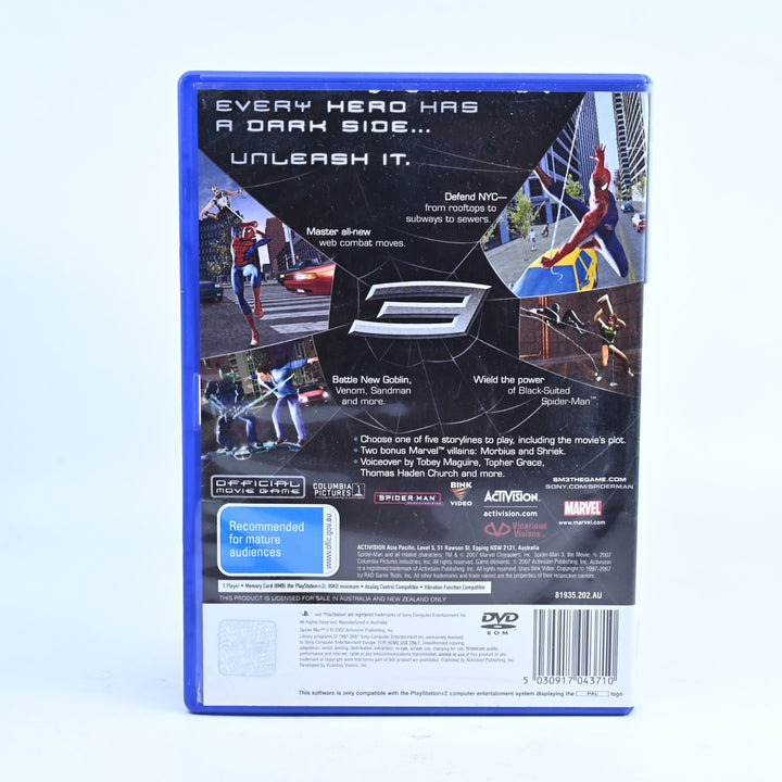 Spider-Man 3 - Sony Playstation 2 / PS2 Game + Manual - PAL - MINT DISC!
