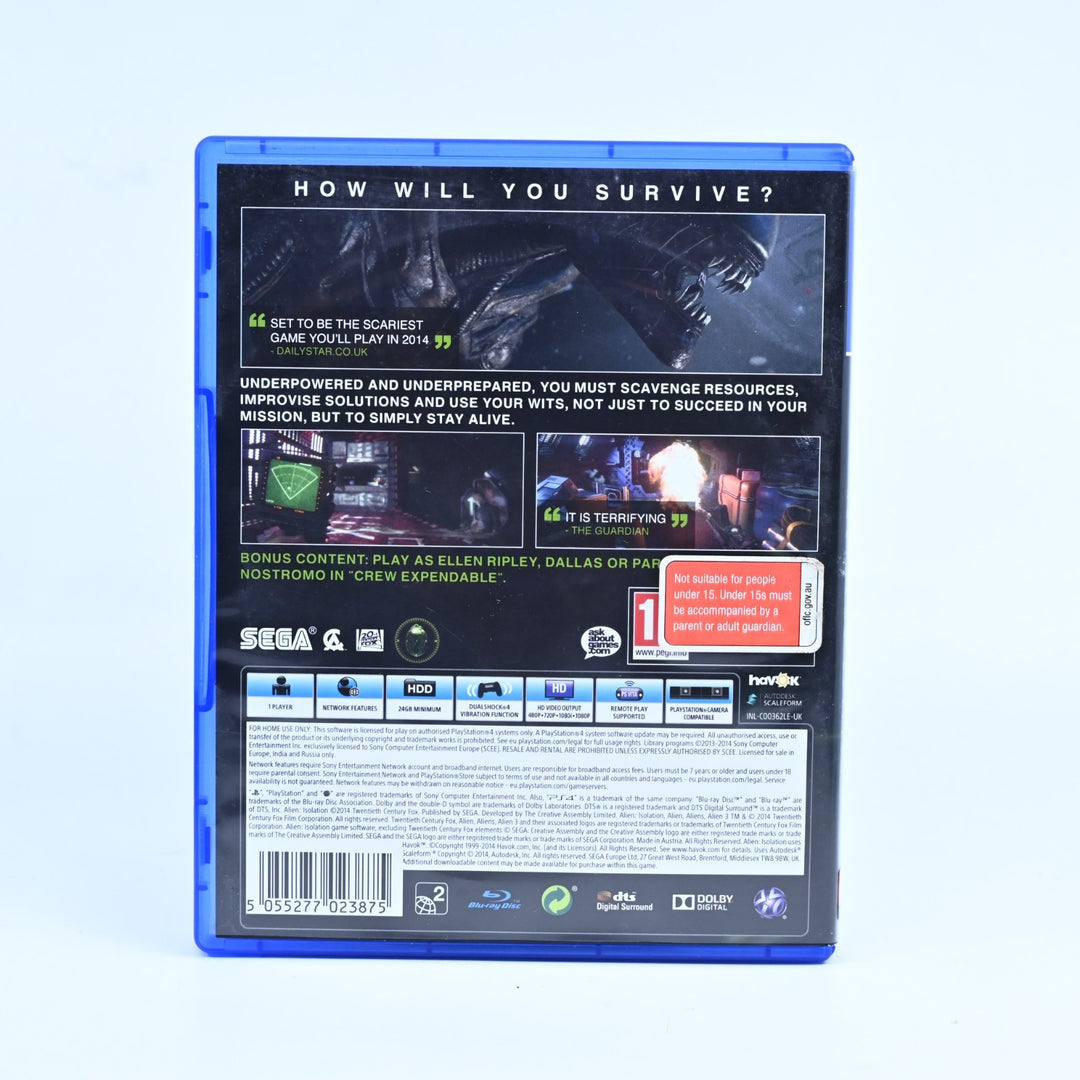 Alien Isolation: Nostromo Edition - Sony Playstation 4 / PS4 Game - FREE POST!