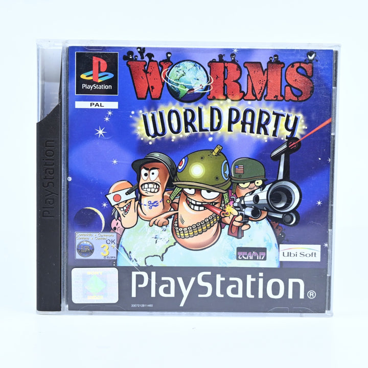 Worms World Party - Sony Playstation 1 / PS1 Game + Manual - PAL - MINT DISC!