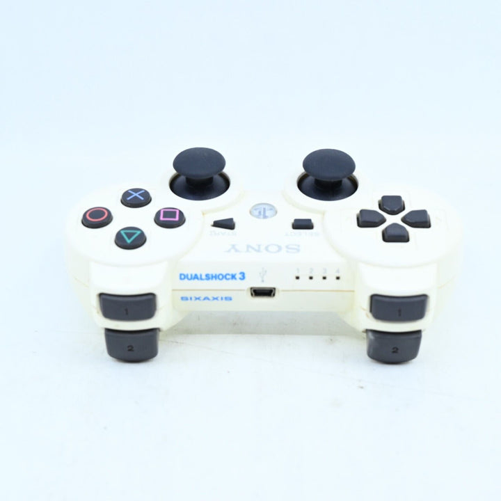 White PS3 Controller + Charger Cable Sony Playstation 3/ PS3 Accessory FREE POST