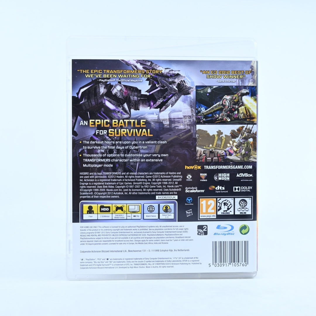 Transformers: Fall of Cybertron - Sony Playstation 3 / PS3 Game + Manual