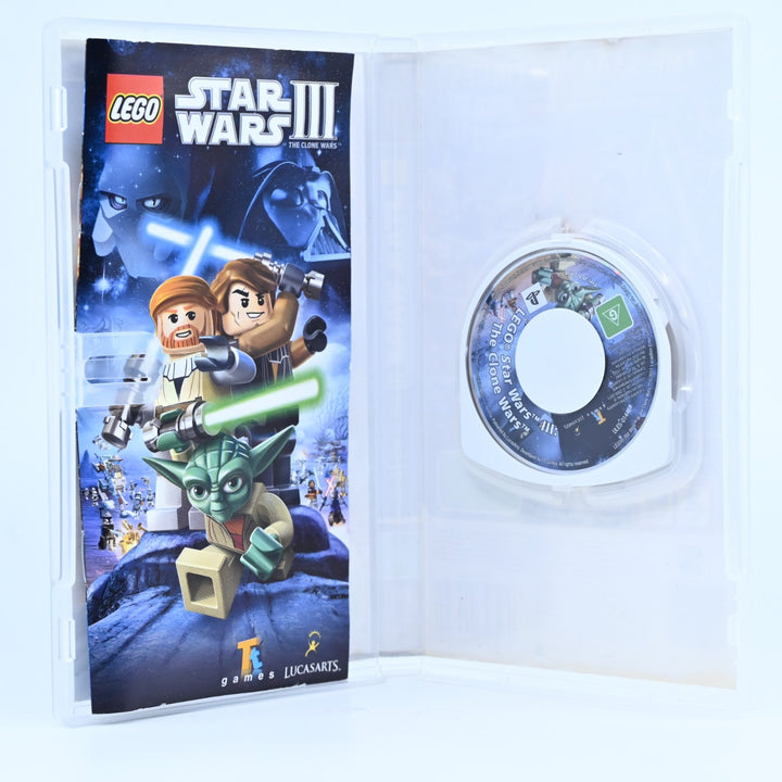 LEGO Star Wars III 3: The Clone Wars - Sony PSP Game + Manual - FREE POST!