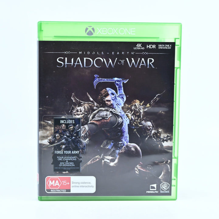 Middle-Earth Shadow of War - Xbox One Game - PAL - MINT DISC!