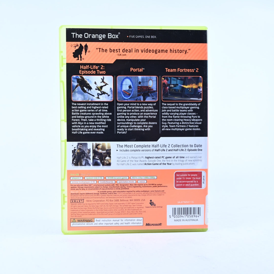 The Orange Box - Xbox 360 Game + Manual - PAL - MINT DISC!
