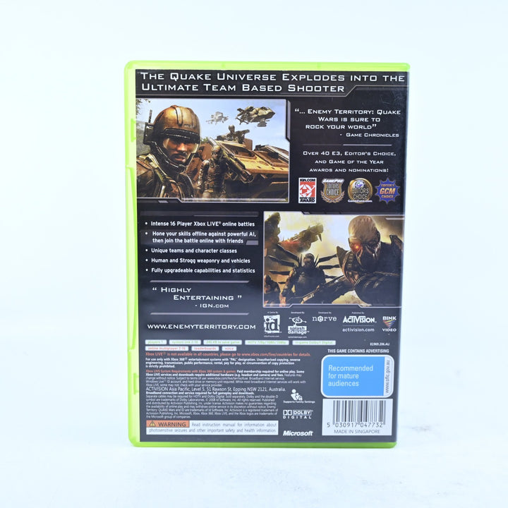 Enemy Territory Quake Wars - Xbox 360 Game + Manual - PAL - MINT DISC!