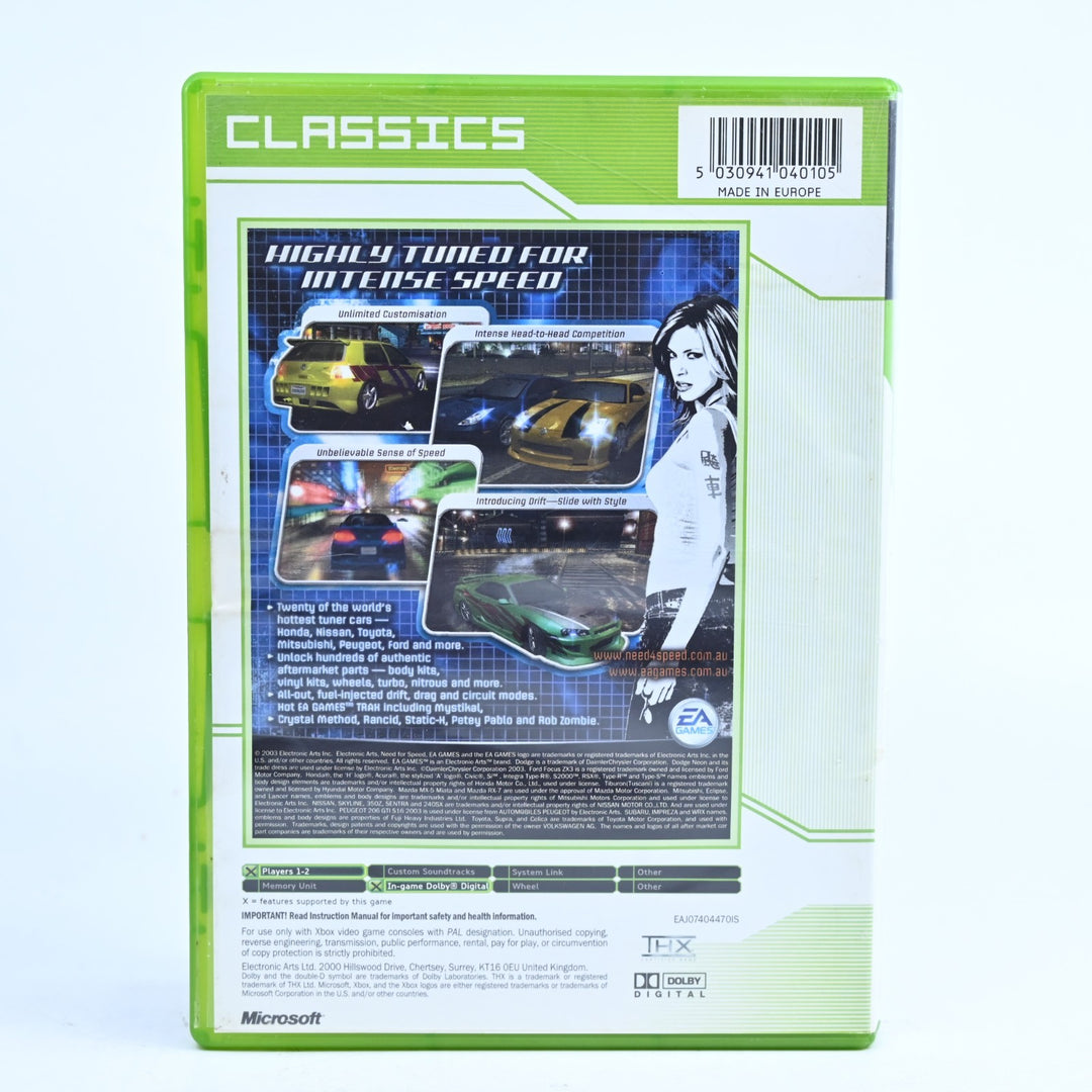 Need for Speed Underground - Original Xbox Game + Manual - PAL - MINT DISC!