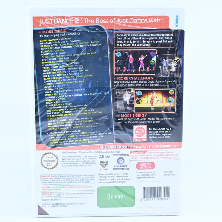 Just Dance 2 - Nintendo Wii Game + Manual - PAL - MINT DISC!