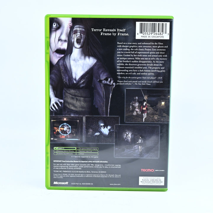 Project Zero - Original Xbox Game + Manual - PAL - MINT DISC!