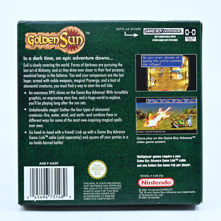 Golden Sun - Nintendo Gameboy Advance / GBA Boxed Game - PAL - FREE POST!