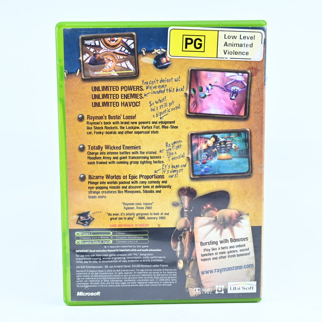 Rayman 3 Hoodlum Havoc - Original Xbox Game - No Manual - PAL - MINT DISC!