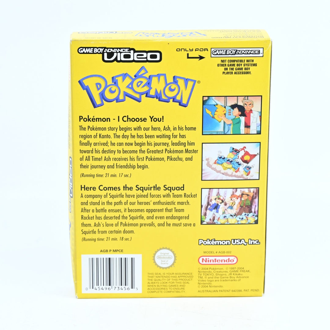 Pokemon: Pokemon - I Choose You - Nintendo Gameboy Advance Video - PAL
