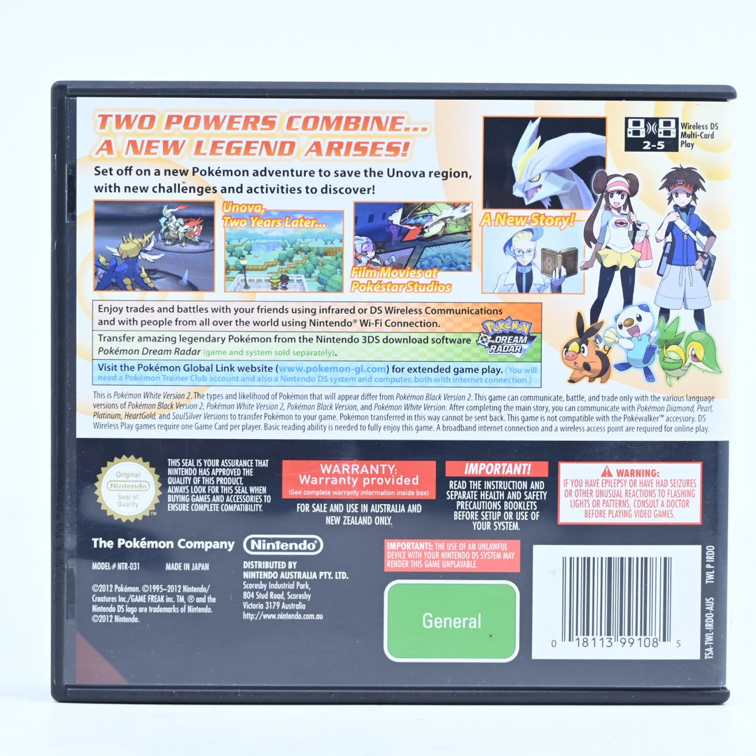 Pokemon White 2 - Nintendo DS Game - AUS PAL + Manual - FREE POST!