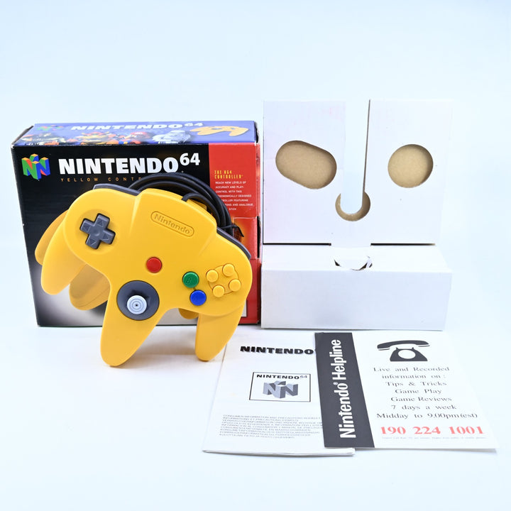 Solid Yellow Boxed Controller - N64 / Nintendo 64 Accessory - PAL - FREE POST!