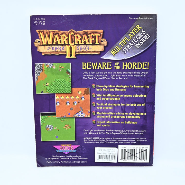 Warcraft 2 The Dark Saga Official Game Strategy Guide - FREE POST!