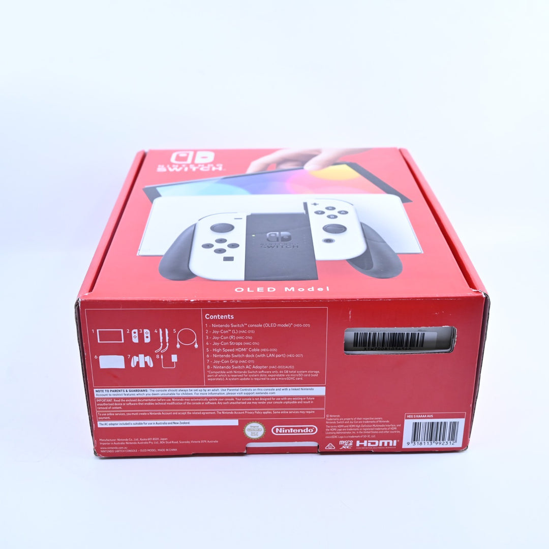 White - Nintendo Switch OLED Boxed Console - PAL - FREE POST!