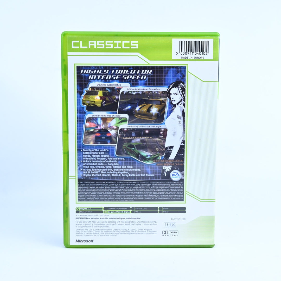 Need for Speed Underground - Original Xbox Game + Manual - PAL - NEAR MINT DISC!