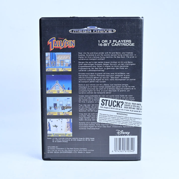 Disney's Tale Spin - Sega Mega Drive Game + Manual - PAL - FREE POST!