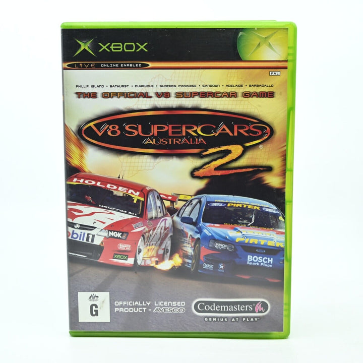 V8 Supercars Australia 2 - Original Xbox Game + Manual - PAL - MINT DISC!