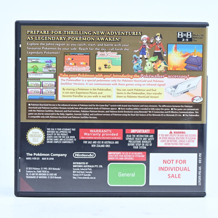 Pokemon HeartGold - Nintendo DS Game - AUS PAL + Manual - Heart Gold