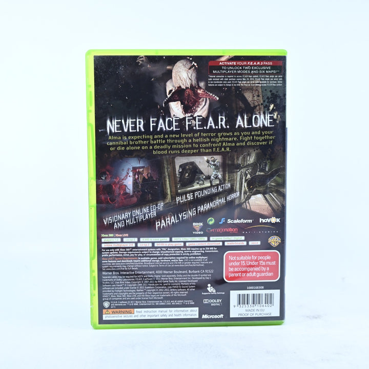 F3AR - Xbox 360 Game + Manual - PAL - MINT DISC! Fear 3 - F.3.A.R. - F.E.A.R
