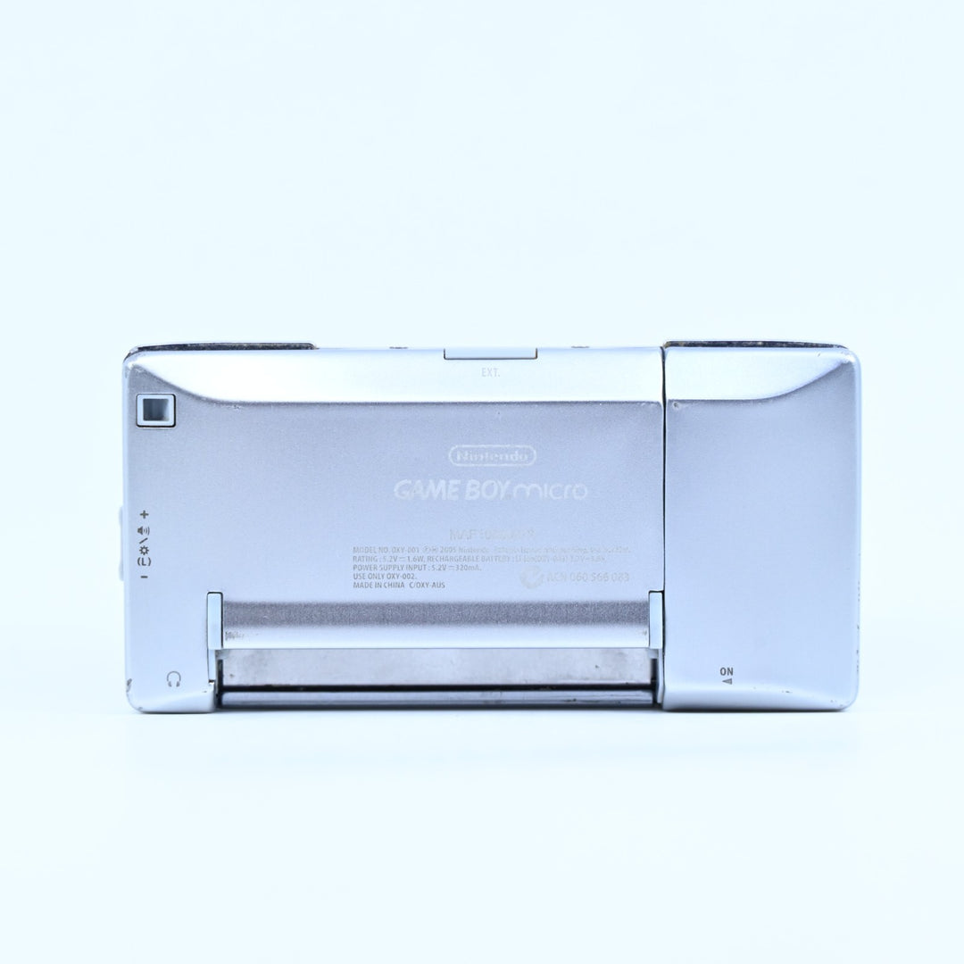 Black / Silver - OXY-001 - Nintendo Gameboy Micro Console / GBA Console - PAL