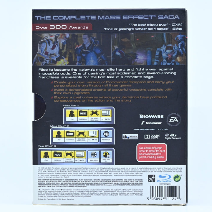Mass Effect Trilogy - Sony Playstation 3 / PS3 Game - FREE POST!